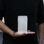 Selenite Cylinder Candle Holder - 15 cm