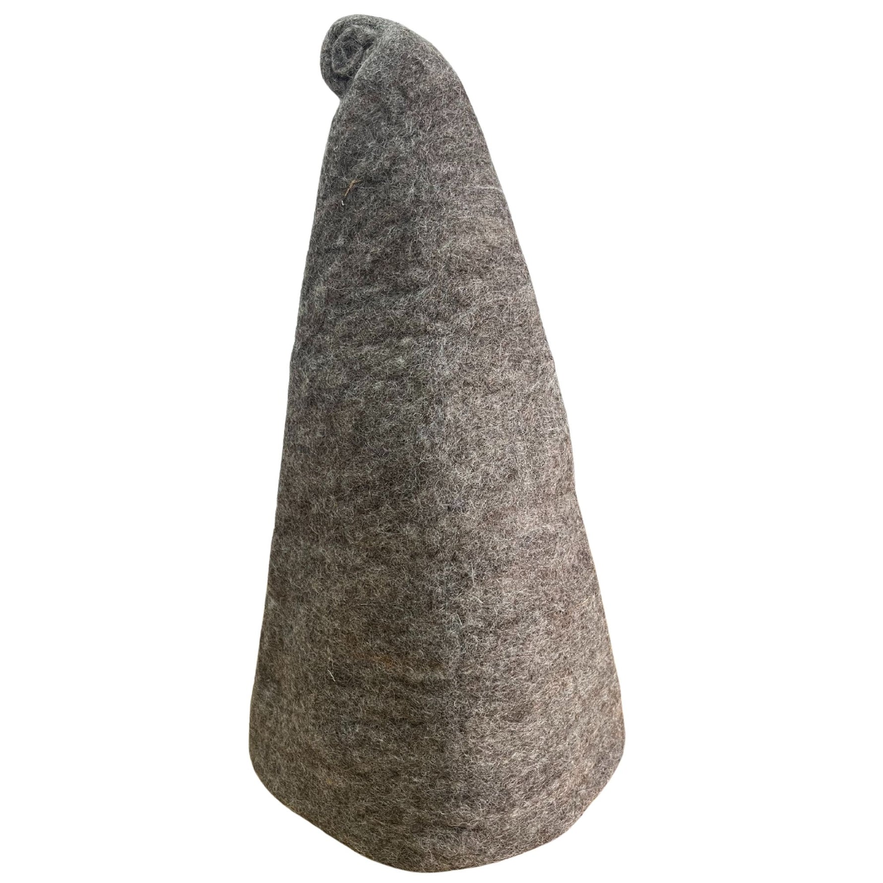 Felted Sauna Wizard Hat - Natural Brown