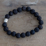 Rudraksha Buddah Bangle Mala - Dark