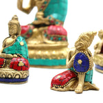 Brass Buddha Figure - Lrg Head - 11.5 cm