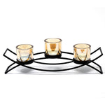 Centrepiece Iron Votive Candle Holder - 3 Cup Silhouette