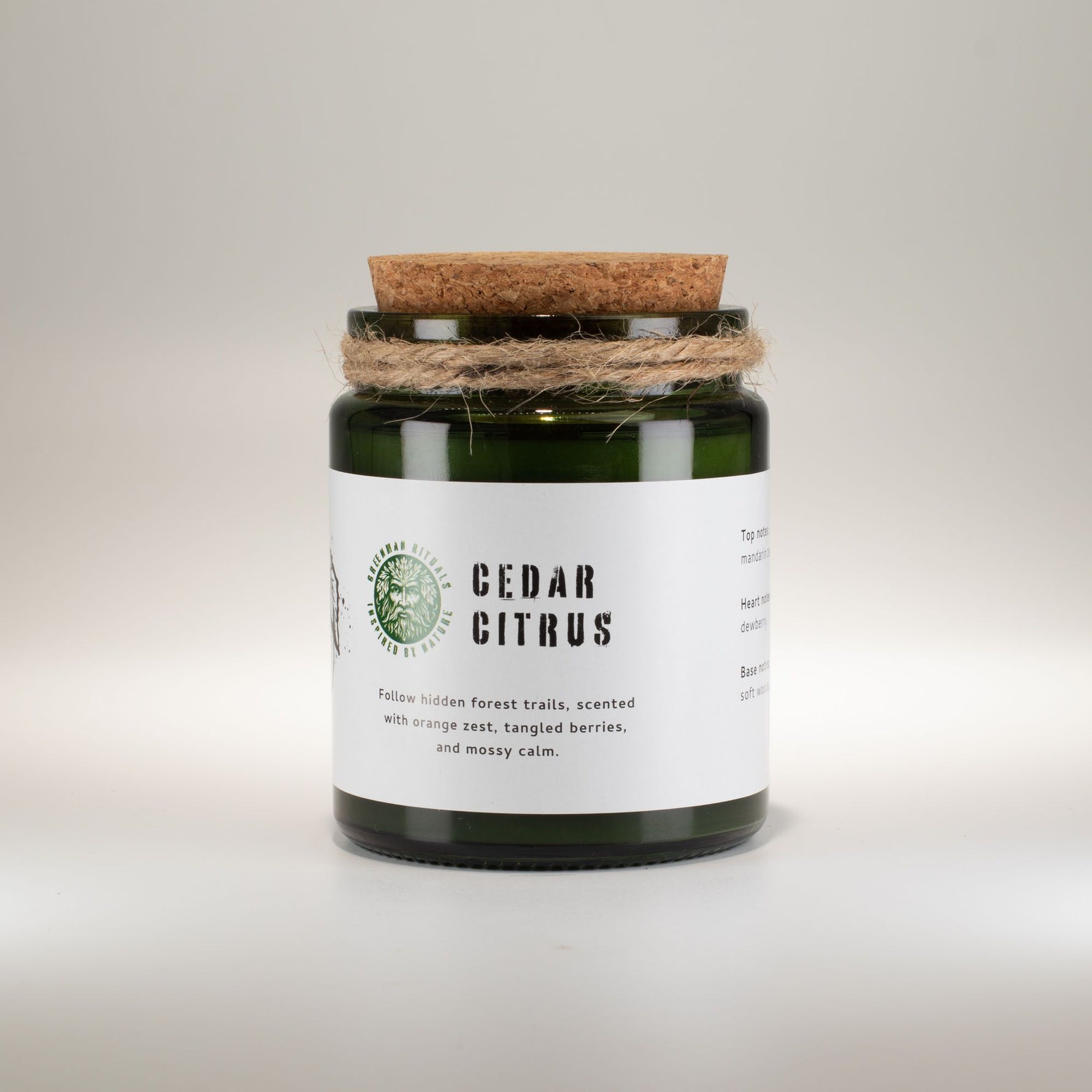 Greenman Woodwick Soy Candle - Cedar Citrus