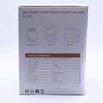 Salt Stone Flame Effect Aroma Diffuser  - White USB - Colour Change and Timer