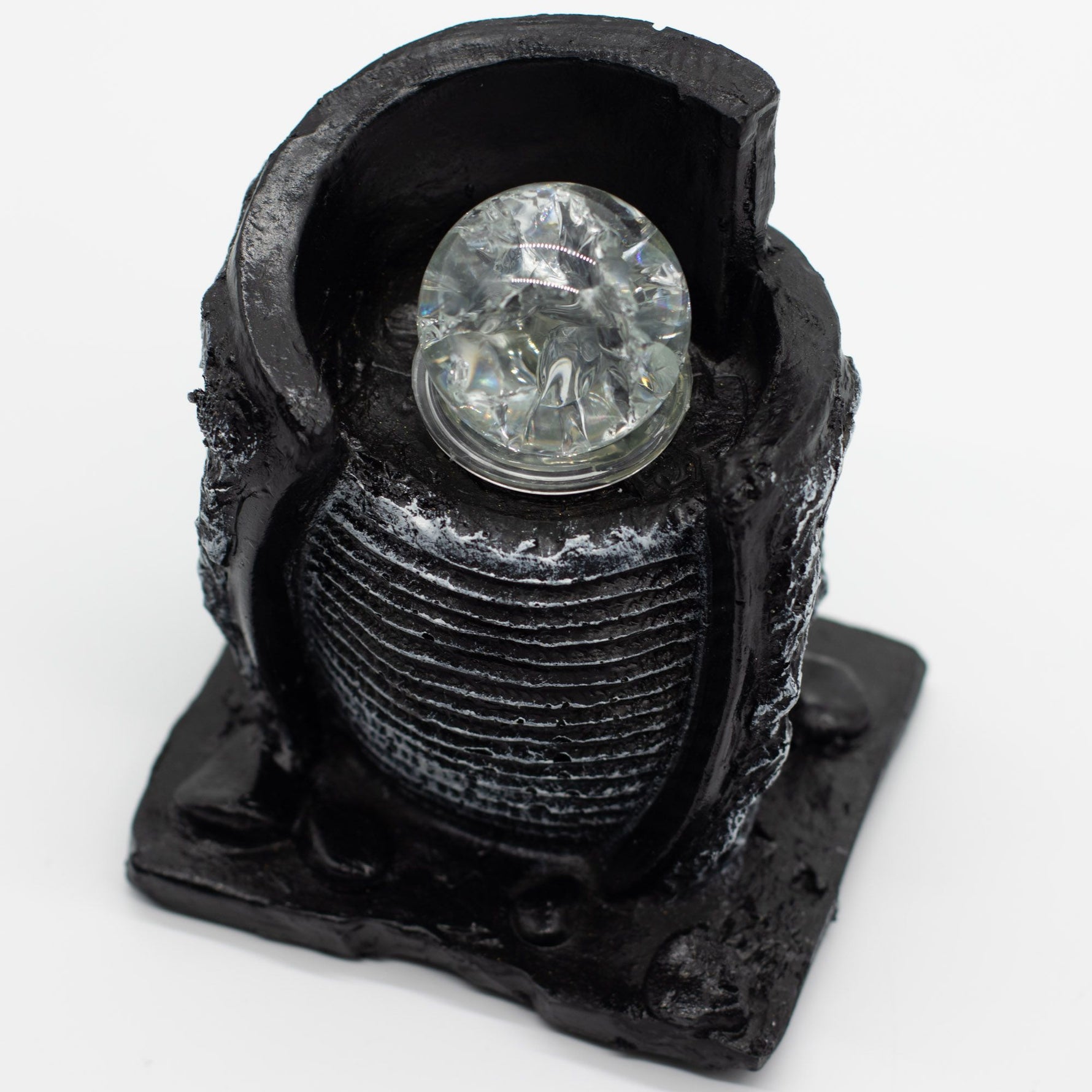 Tabletop Water Feature -15x13x20cm - Water Pot & Crystal Ball
