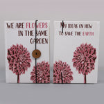 Notebook with strap - Flowers in the same garden