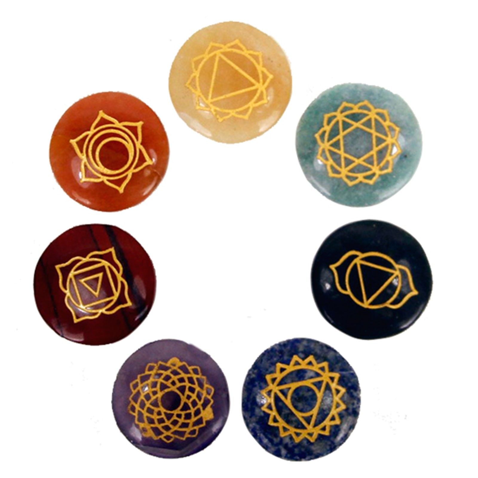 Small Rounded Chakra Stone Set