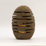 Natural Riverstone Candle Holder - Standing Stone Cut  (10x13x22cm)