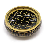 Brass Carved Charcoal Incense Jar