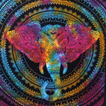 Single Cotton Bedspread + Wall Hanging - Elephant Head