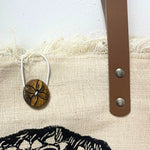 Natural Tote Bag Leather Handle - Mandela