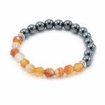 Faceted Gemstone Bracelet - Magnetic Carnelian