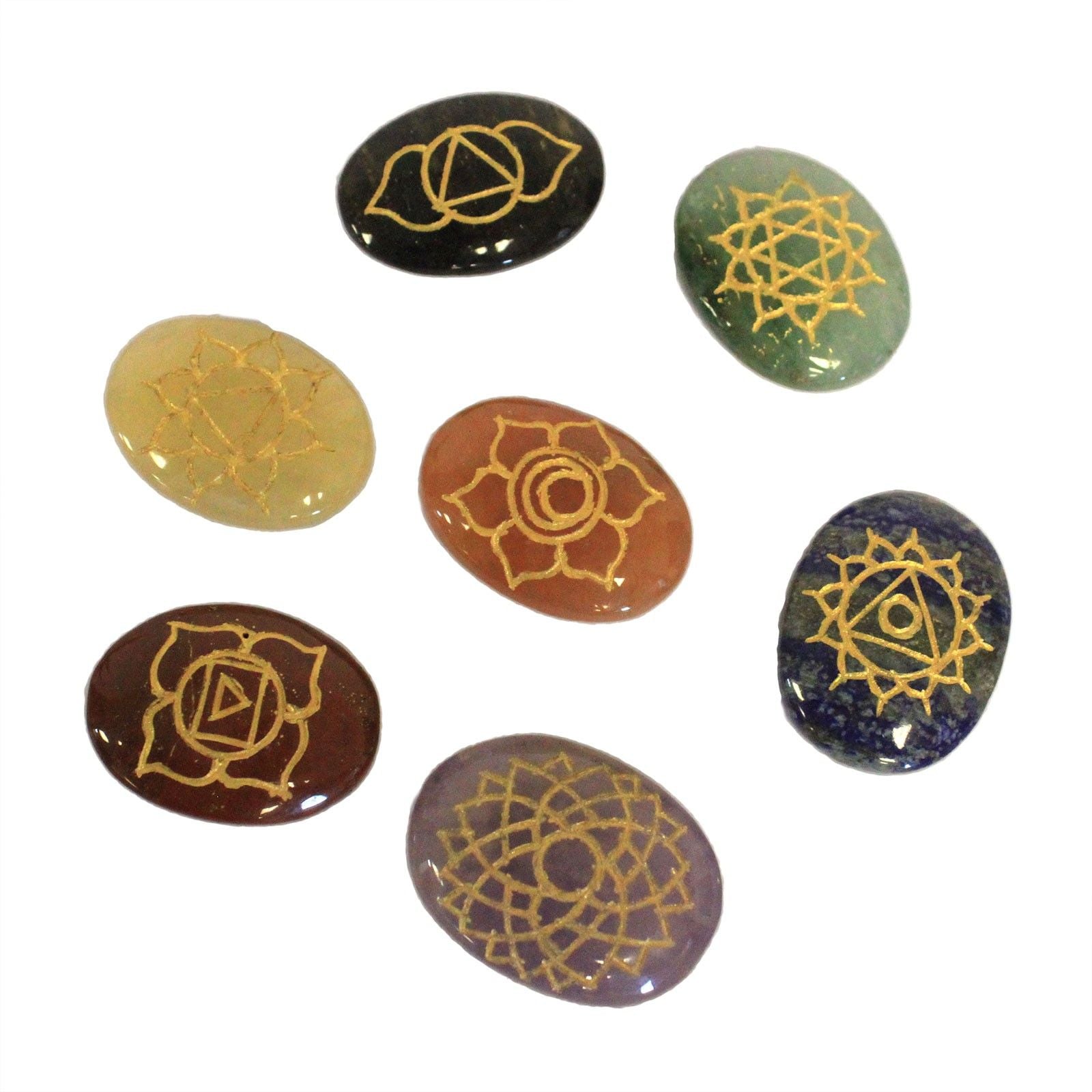 Large Oval Chakra Stone Set