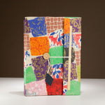 Lokta Patchwork Notebook – Large (21x15cm) – 45 Leaves – Includes Bookmark – Multi Colour