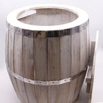 Beer Barrel Table – Whitewash Wood 60 x 48.5 cm