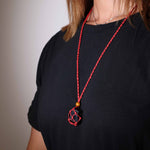 Gemstone Necklace Cord - Red